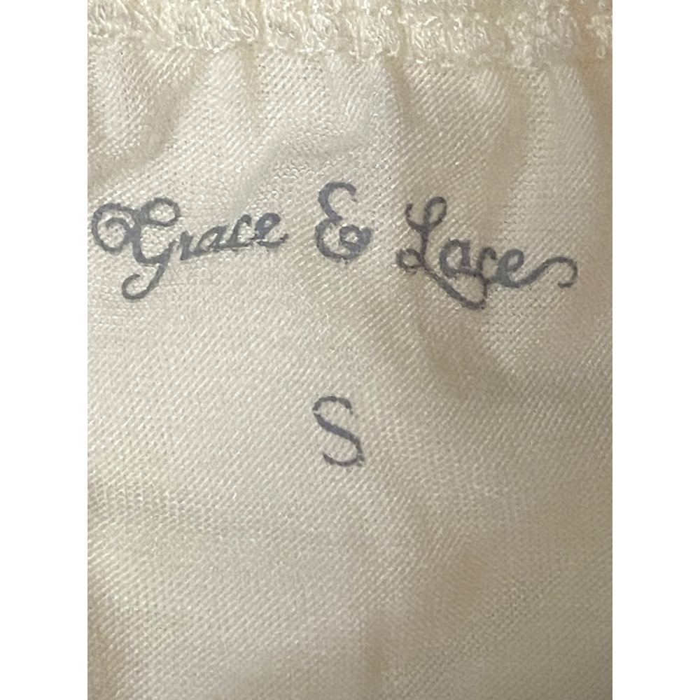Grace & Lace High Low Dress Womens Small Cream Boho Ruffle Rayon Spandex - Picture 3 of 8
